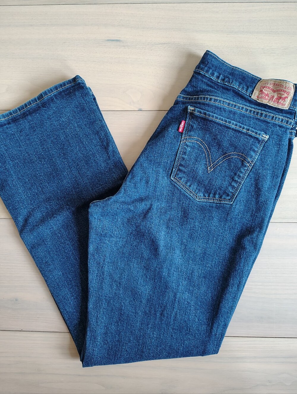 Levi's Straight Leg Dark Blue Denim Jeans